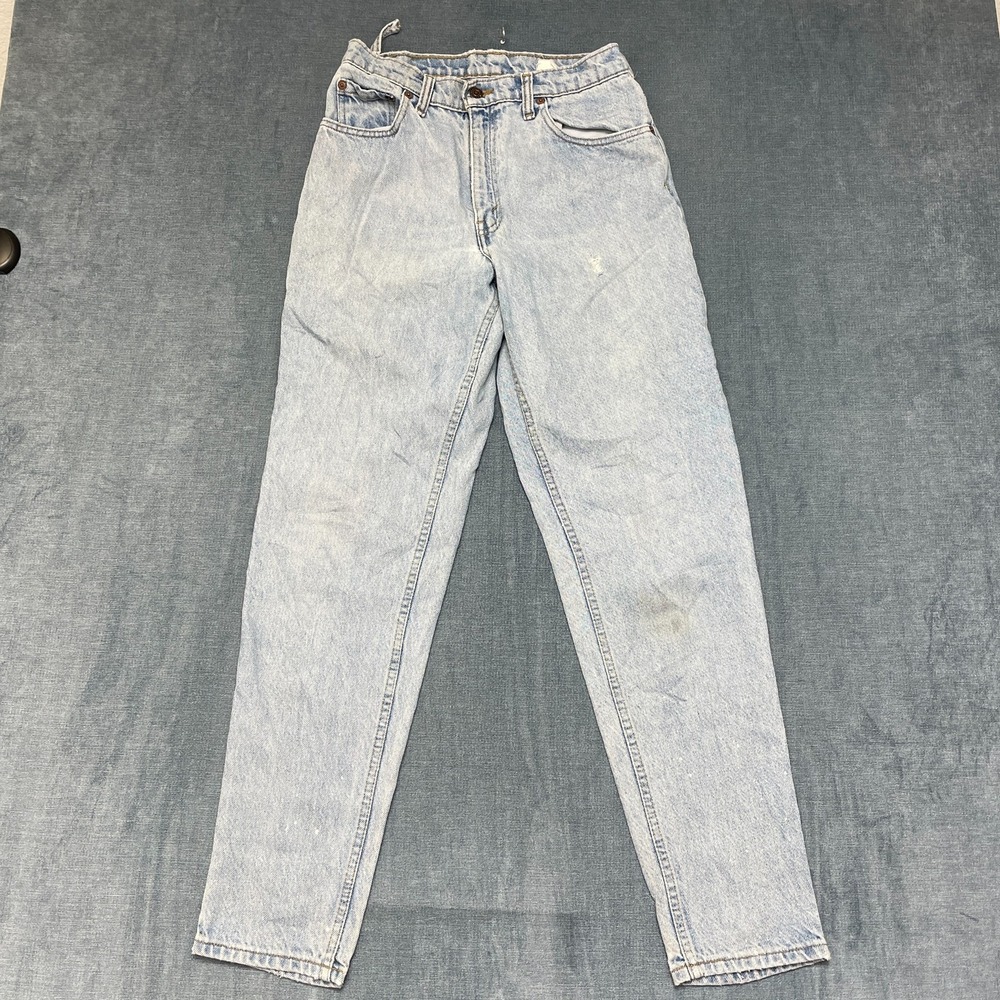 Vintage Levi's 550 Jeans Womens 28x31 Blue Denim Light Wash Skinny Outdoor Wear